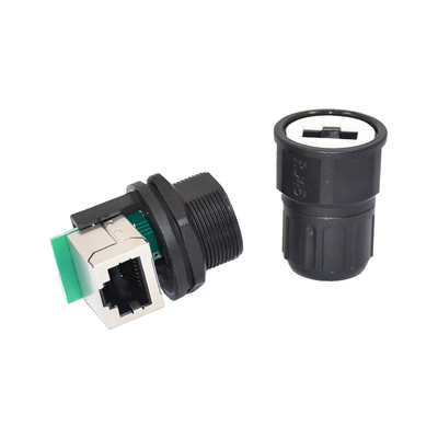 qualidade  Industrial RJ45 Panel Mount Ethernet Waterproof Connector 1.5A fábrica