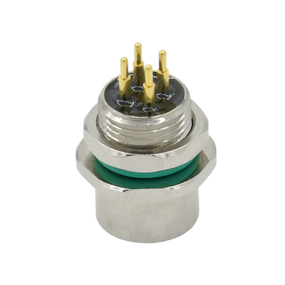 Do metal traseiro fêmea do fechamento do receptáculo da montagem do painel IP68 conectores impermeáveis do adaptador M12