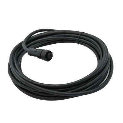 3 - 8 conector de cabo preto plástico fêmea de Overmolded do conector impermeável do Pin M12