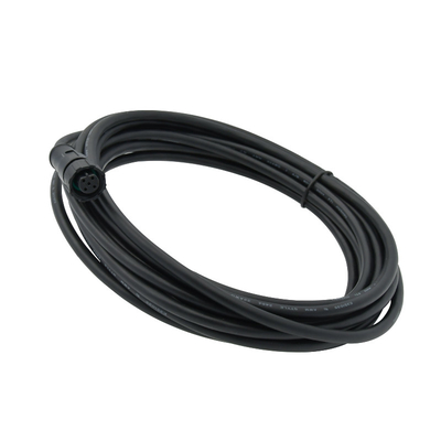 3 - 8 conector de cabo preto plástico fêmea de Overmolded do conector impermeável do Pin M12