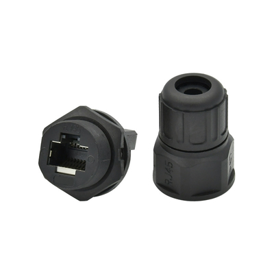 Conector Rj45 à prova d'água impermeável de Jack 8P8C da montagem do painel Rj45 de CuZn PA66