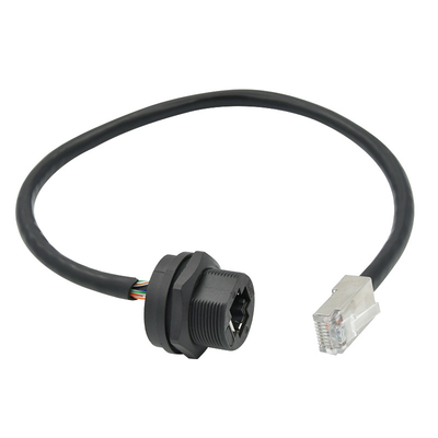 Homem impermeável do conector de cabo Rj45 8p8c ao fechamento fêmea do parafuso