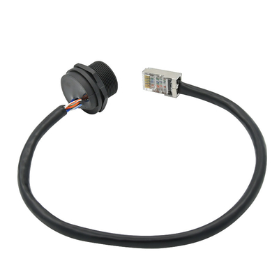 A rede 8 Pin Waterproof Rj 45 Jack Plastic Straight Male To Rj45 fêmea moldou o cabo