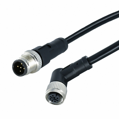 Conector impermeável fêmea masculino impermeável do fio do conector M12 feito sob encomenda