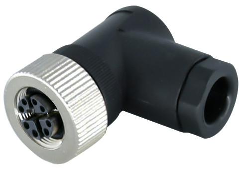 Código 4 de X 8 IP67 reto/Elbowed IP68 da fêmea masculina do conector impermeável do Pin M12