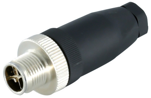 Código 4 de X 8 IP67 reto/Elbowed IP68 da fêmea masculina do conector impermeável do Pin M12