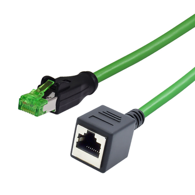 M12 aos conectores de cabo Rj45 impermeáveis uma comunicação da rede Ethernet de 4/8 núcleos