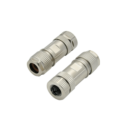 Plugue e soquete de cabo de metal industrial M12 X Code Connector Lan 8 pinos