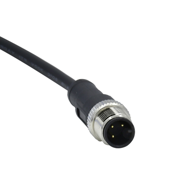 A B D Cabo conector à prova d'água M12 montado em código 3 5 8 12 17 pinos