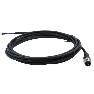 A B D Cabo conector à prova d'água M12 montado em código 3 5 8 12 17 pinos