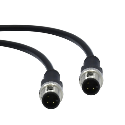 A B D Cabo conector à prova d'água M12 montado em código 3 5 8 12 17 pinos