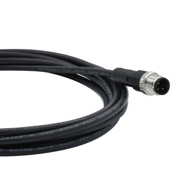 A B D Cabo conector à prova d'água M12 montado em código 3 5 8 12 17 pinos