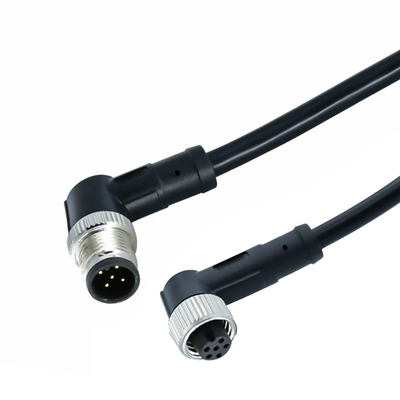 M12 a M8 3-17 pinos macho fêmea 2 plugues à prova d'água ip68 m8 com conectores de cabo m12 fios