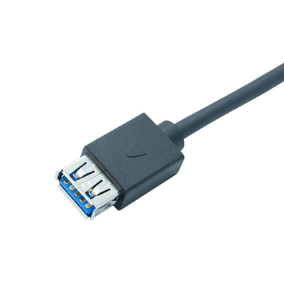 Conector de cabo impermeável da montagem IP67 USB do painel de USB 3,0 para anunciar o cabo da caixa leve