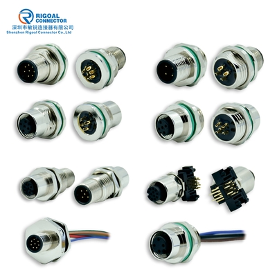 Montagem moldada do painel do conector 3p 4p 5p 8p 12p do CE IP68 M5 M8 M12 conjunto impermeável