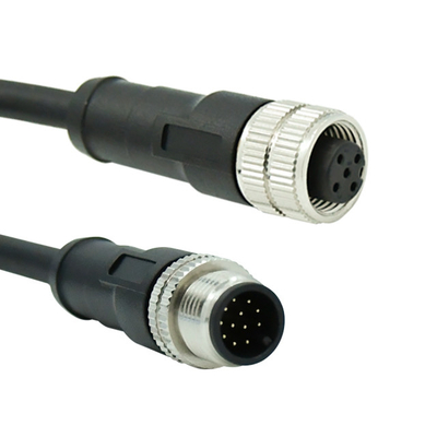 Cotovelo/M12 reto 4 Pin Waterproof Cable Connector Male /Female