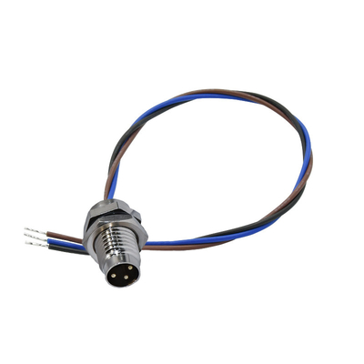 24-20AWG impermeável do conector 2 - 19 de IP67 5A M8 terminal do conector do bronze de fósforo dos pinos