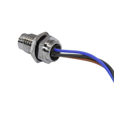 24-20AWG impermeável do conector 2 - 19 de IP67 5A M8 terminal do conector do bronze de fósforo dos pinos