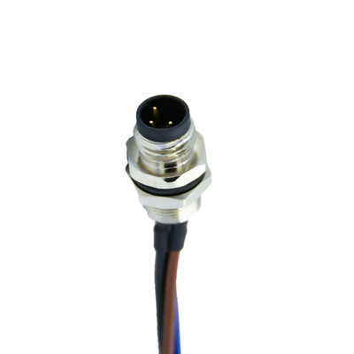 24-20AWG impermeável do conector 2 - 19 de IP67 5A M8 terminal do conector do bronze de fósforo dos pinos