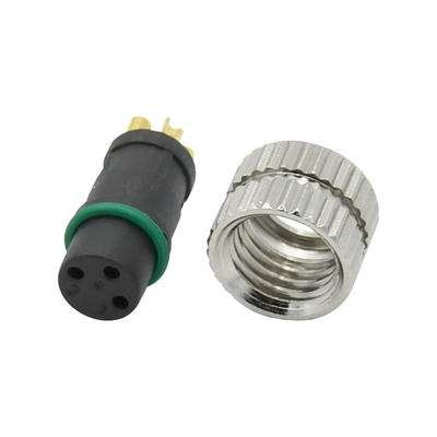 Variação da temperatura de avaliação atual folheado a níquel -40℃~+105℃ de M8 4 PIN Connector 5A