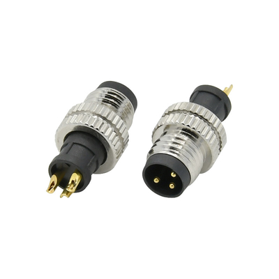 Variação da temperatura de avaliação atual folheado a níquel -40℃~+105℃ de M8 4 PIN Connector 5A