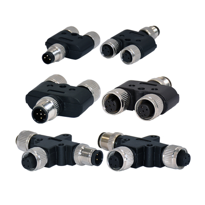 Cotovelo impermeável do conector IP68/IP67 M12/conector de cabo reto de PVC/PUR