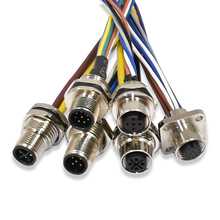 O conector impermeável masculino/fêmea M12 A B D X codificou IP68/IP67