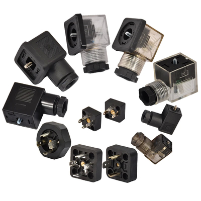 Conector de válvula de solenoide de ligação roscada 0.2A Faixa de temperatura 0-120C
