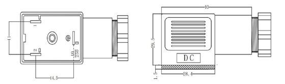Nível de proteção IP67 Conector de válvula de solenoide com material de aço inoxidável