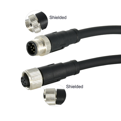 Conector M12 com cabo de ligação moldeado impermeável de 8 pinos Tipo de produto