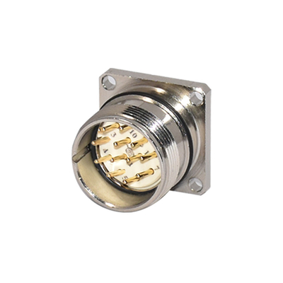 Conector M23 recto com material de contato CuZn e classificação IP67