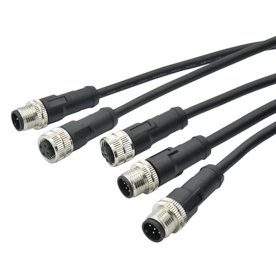 Conector feminino M12 para conexão Ethernet à prova d'água