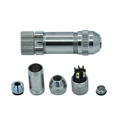 Voltagem nominal 30V para conector impermeável 5/6/8 pin M8 adaptador preto