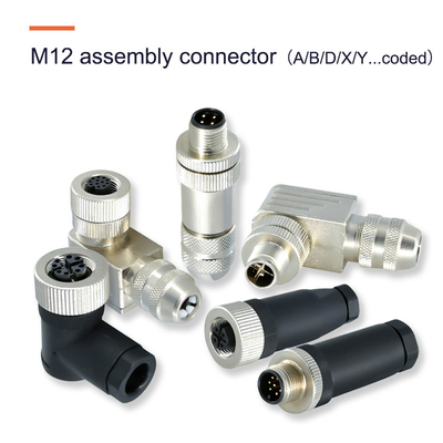 Conector TPU/PA Insert M12 Conector impermeável Corrente nominal 4A Pins 3 4 5 6 8 12 17