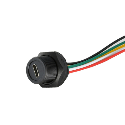 Conectores circulares de plástico de corrente de 30 V com corrente nominal de 1,5 A e material de PVC