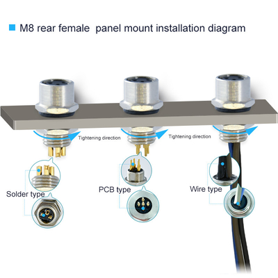 TPU Insert 8 Pin Conector à prova d'água para ambientes adversos