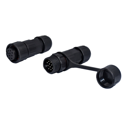 Conector LED à prova d'água de 10 pines com sistema de bloqueio por parafuso de 250 V AC