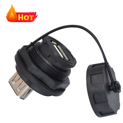 Fêmea Micro USB Jack Cable USB à prova d'água em Cor preta
