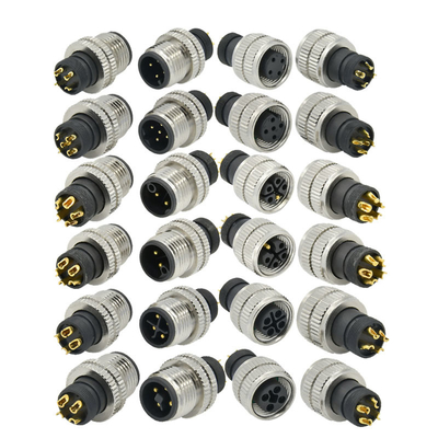 Rigoal M12 Código A Homem Mulher 3-17 Pin Conector de aviação à prova d'água