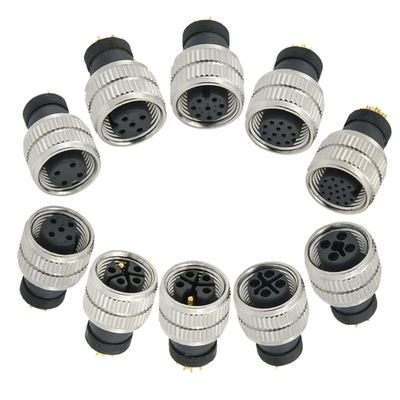 Rigoal M12 Código A Homem Mulher 3-17 Pin Conector de aviação à prova d'água