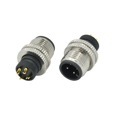 Rigoal M12 Código A Homem Mulher 3-17 Pin Conector de aviação à prova d'água