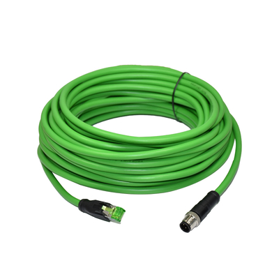 Conector à prova d'água M12 para RJ45 de 3 a 17 pinos, códigos A B C D X, macho e fêmea