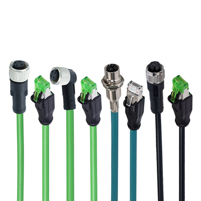 4A Classificado M12 a RJ45 Conector IP67 Impermeável Homem Feminino