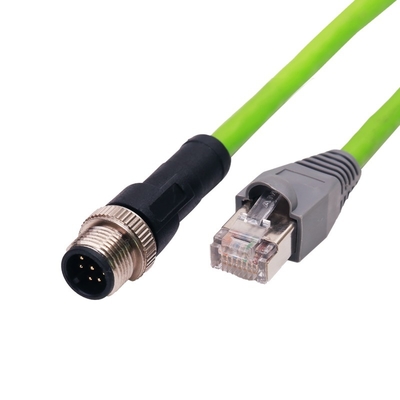 4A Classificado M12 a RJ45 Conector IP67 Impermeável Homem Feminino