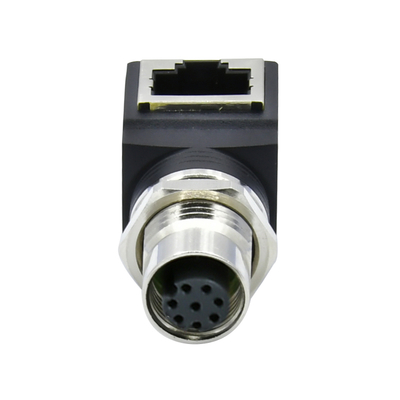 M12 para RJ45 Ethernet Conector macho Fêmea IP67 impermeável 3-17 Pin