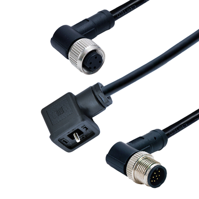 Conector M12 para Válvula Solenoide à Prova d'Água IP67 DIN 43650 Tipo A B C