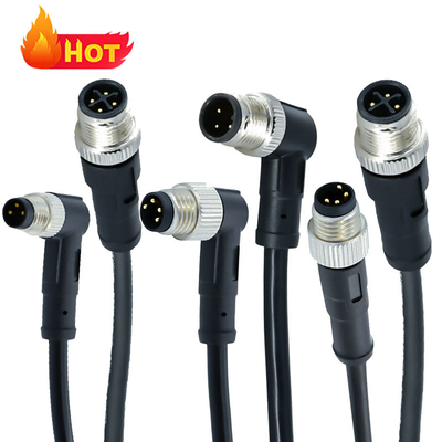 Conector à prova d'água M12 Macho para M8 Macho IP67 IP68 Contatos de Latão