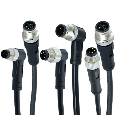Rigoal M12 a M8 Conector à prova d'água macho-fêmea IP67 IP68 3-17 Pin