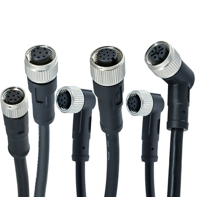 Rigoal M12 a M8 Conector à prova d'água macho-fêmea IP67 IP68 3-17 Pin