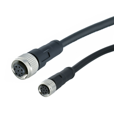 Rigoal M12 a M8 Conector à prova d'água macho-fêmea IP67 IP68 3-17 Pin